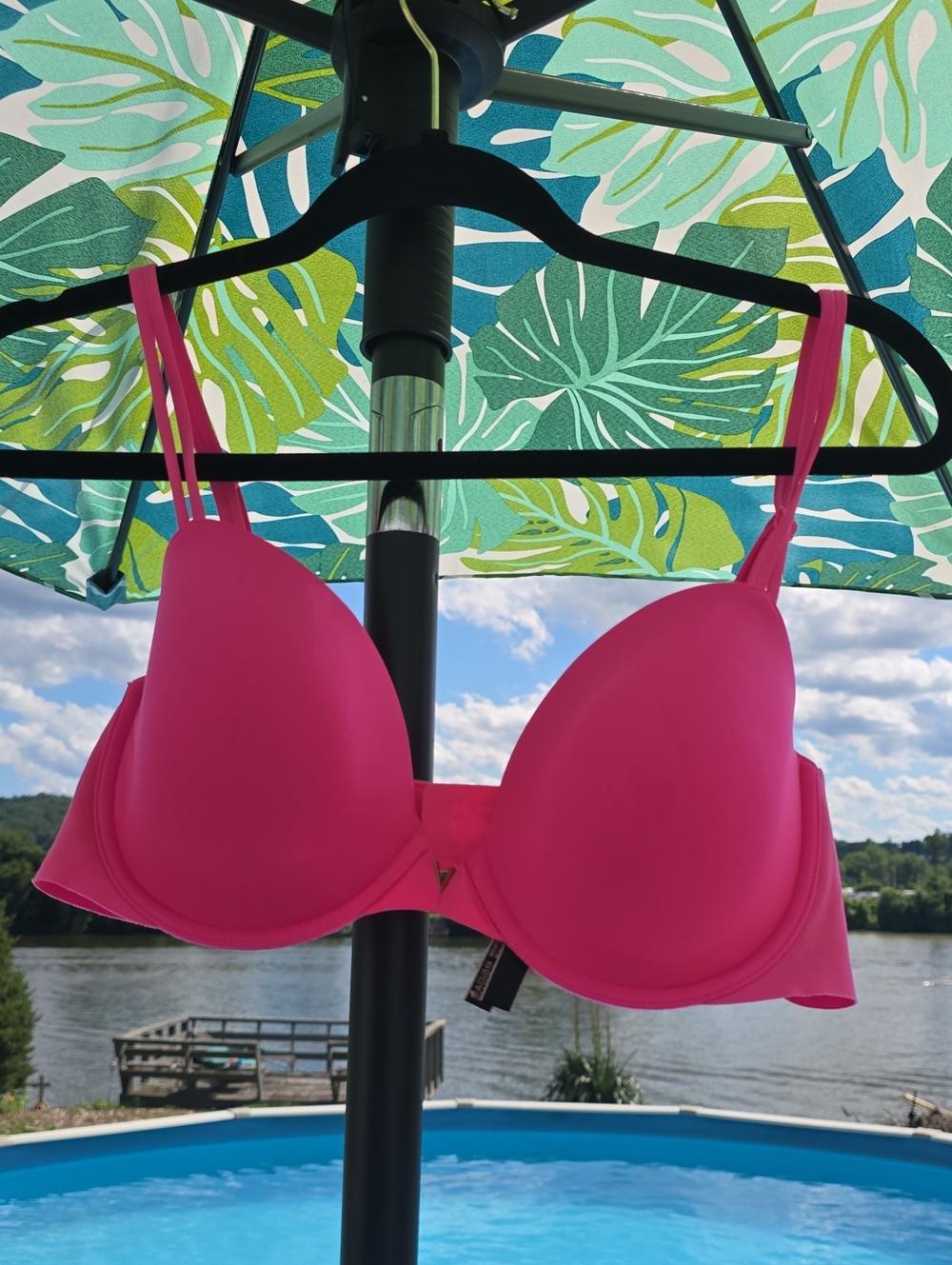 Victoria's Secret Hot Pink Lined Demi Bra